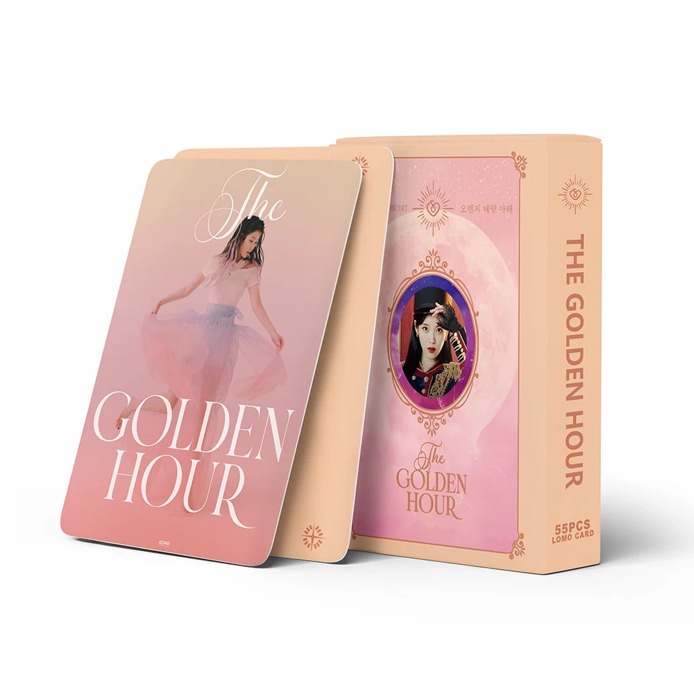 55pcs/set Kpop IU The Golden Hour Lomo Cards High quality HD Photocard for fans collection Fashion Cute Fans Gift SS69