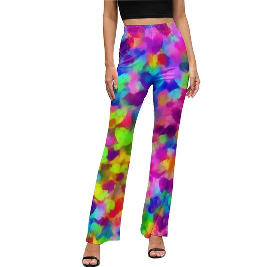 Heart Confetti Pants Elastic Waist Pink Valentines Day Streetwear Flare Pants Summer Casual Pattern Oversize Trousers SS69 34.69 style-16 / XL / CHINA