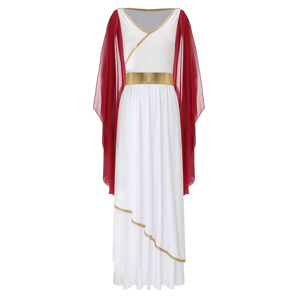 Womens Ancient Greek Princess Dress Goddesses Toga Costume for Halloween Carnival Party Deity Queen Cosplay Chiffon Robe Gown
