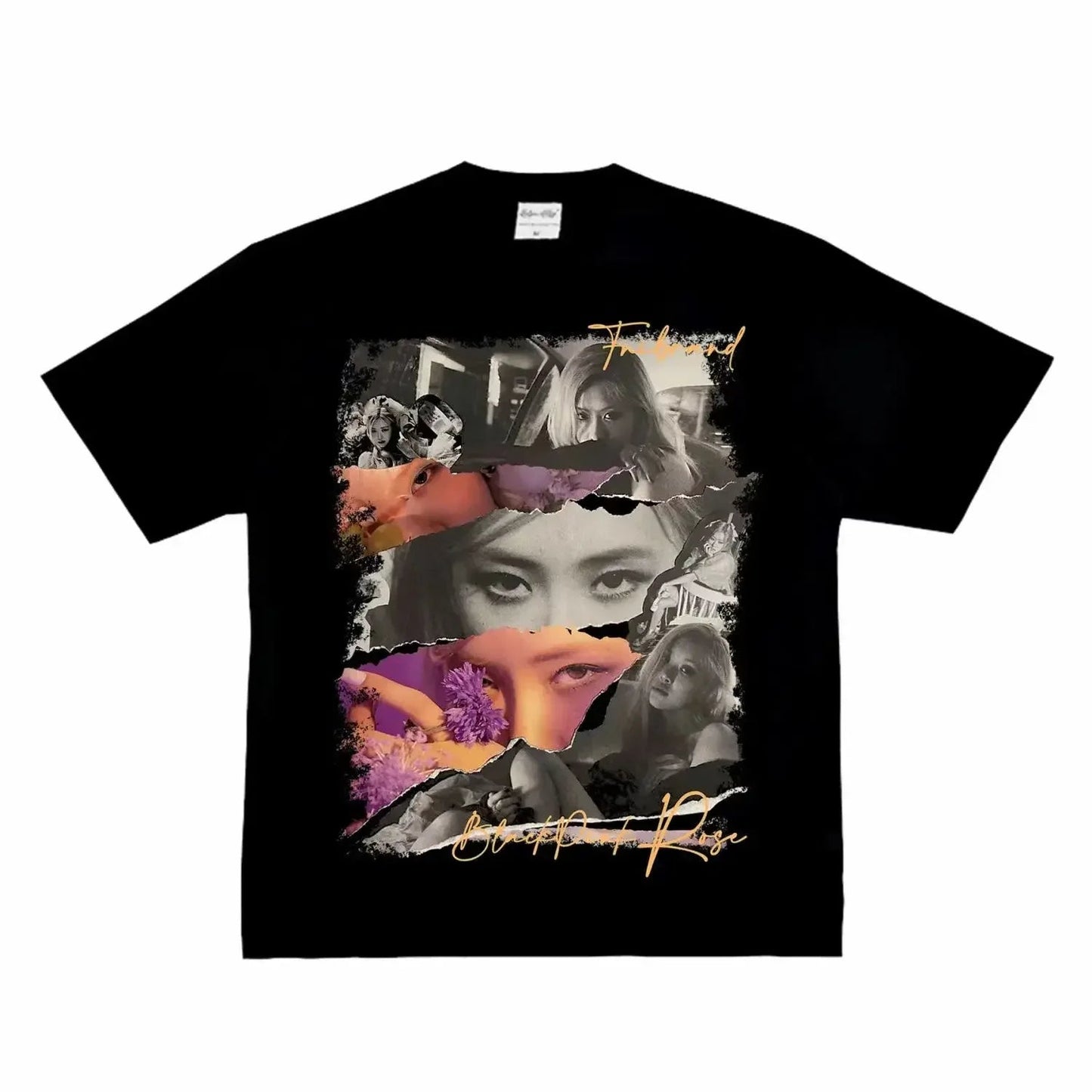 2024 100% Cotton T Shirts Kpop Graphic Black T-Shirt Pink Printed Men men Clothing Fashion Short Sleeve Fans Tshirt Idol Tops SS69 23.69 black / XXXL