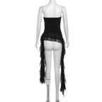 Nibber 2026 Spring New Solid Color Sweet Gentle Cute All-match High Street Travel Sexy Cool Women Chest Wrap ruched Tassel Vest