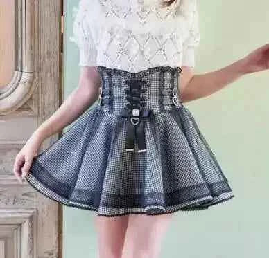 Japanese Mine Off-Shoulder Pearl Collar Cute Sweet Big Bow Shirt Skirt Outfit Women Summer New Lolita Short-Sleeved Shirt Skirts