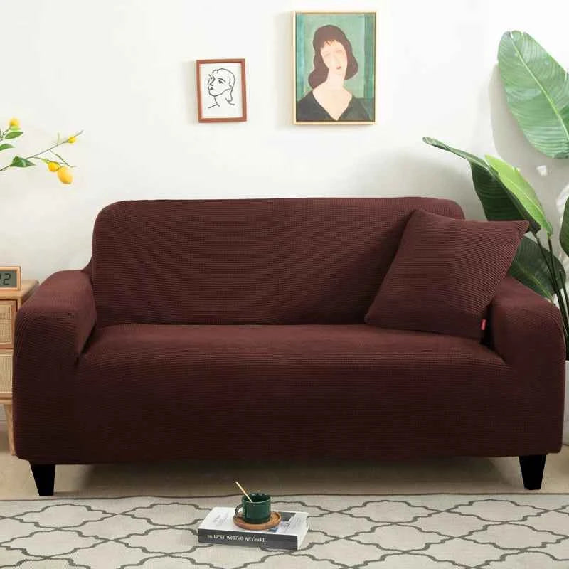 Sofa Cover Elastic For Living Room Home Jacquard Stretch  Slipcovers  Corner Couch Covers 1/2/3/4 Seater L Shape Free Shopping