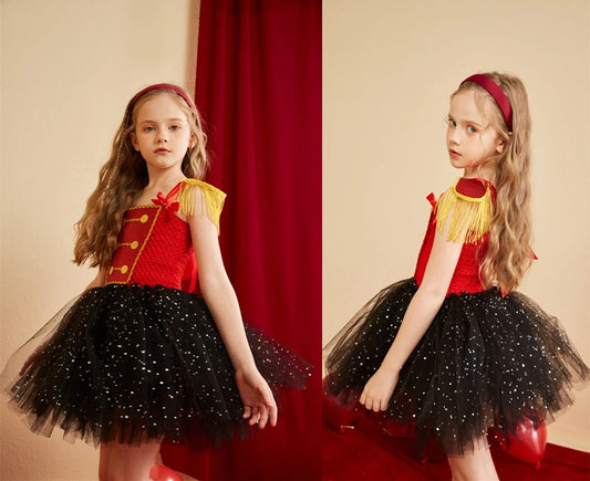 SS69 Nutcracker Soldier Tutu Dress for Girls, Halloween Christmas Costume