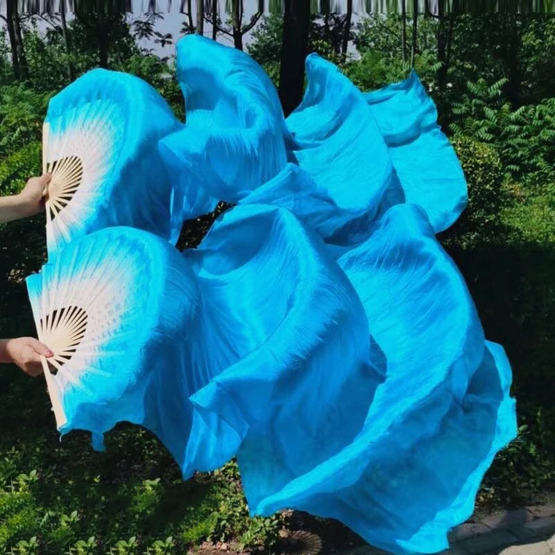 150cm Long Silk Veil Fan With LED Light Bamboo Silk Fan Practice and Stage Performance Dance Costumes Belly Dance Accessories SS69 11.69 color 5 no light / 1pc right hand