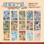 30sheets Kawaii Japanese Showa style cuisine glitter film die-cutting sticker book DIY handmade scrapbook aesthetic stationery SS69 7.69 B