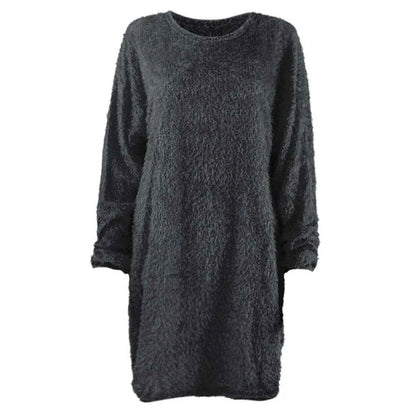 Women Winter Sweater Knit Crewneck Warm Long Sleeve Casual Sweatshirts Dress Elegant Women'S Dresses For Party Vestidos Mujer