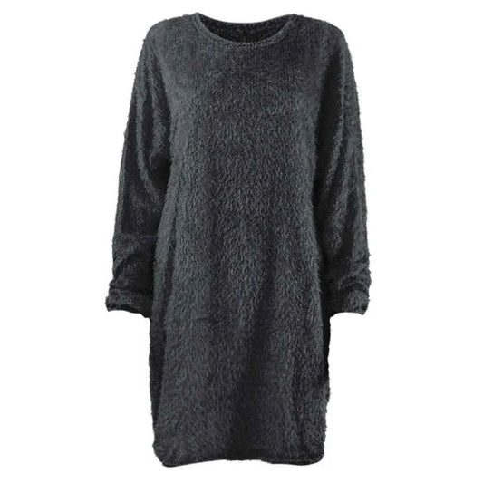 Women Winter Sweater Knit Crewneck Warm Long Sleeve Casual Sweatshirts Dress Elegant Women'S Dresses For Party Vestidos Mujer
