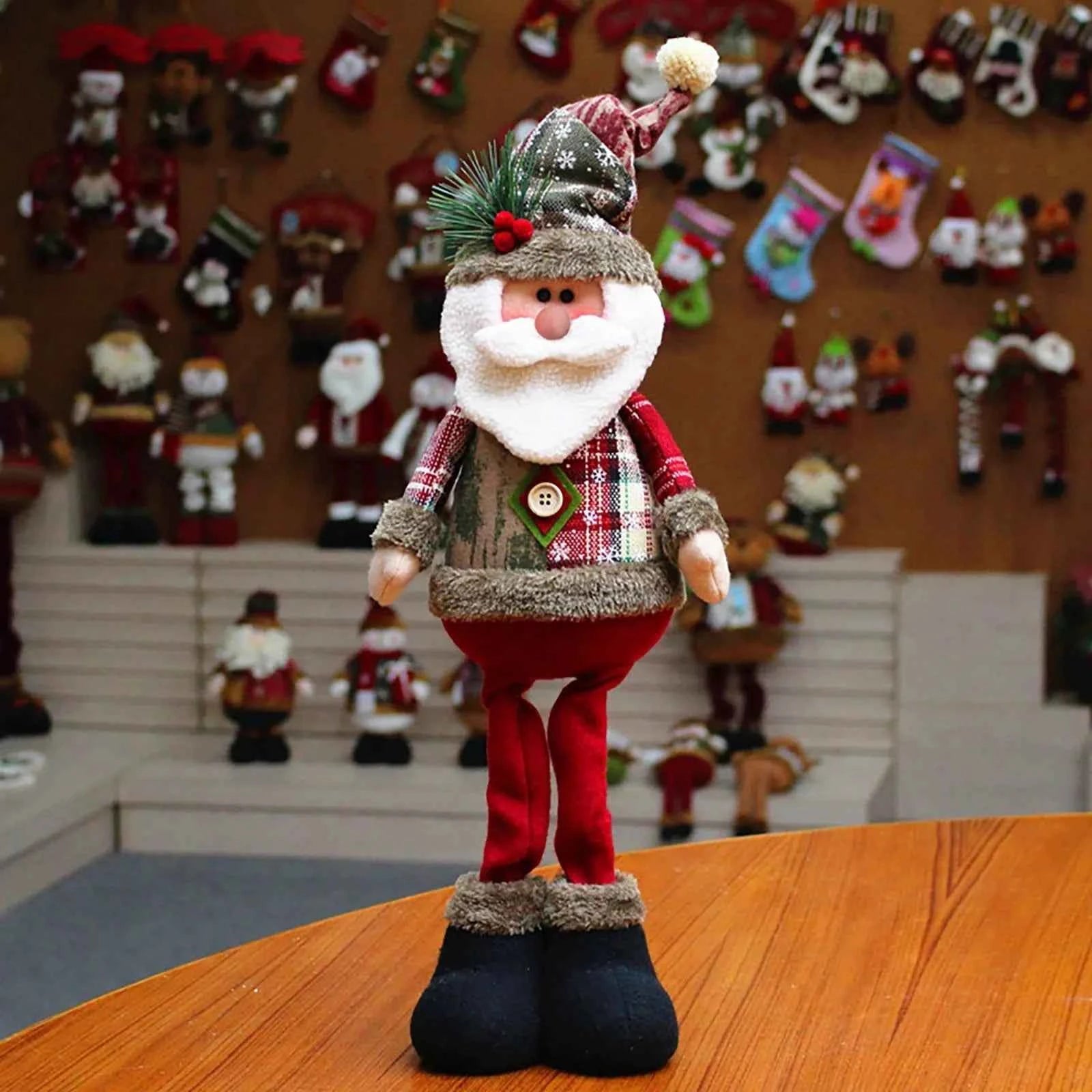 3PCS Christmas Decorative Christmas Dolls Reindeer Snowman Santa Claus Standing Doll New Year Ornament Christmas Merry Christmas