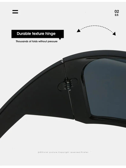 Oversized Punk Shield Sunglasses Women Men Big Frame 2024 Luxury Brand Steampunk Mask Sun Glasses For Ladies Sports Goggle UV400 SS69