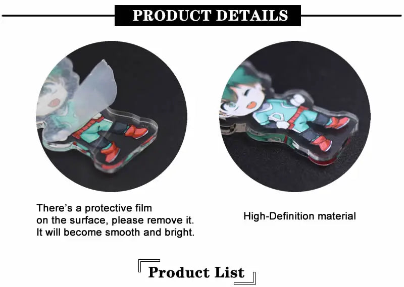 Game Anime Peripheral Keychain 10 Styles 4 in 1 Arcylic Cartoon Figures Keyrings Kawaii Key Chain Accessories SS69