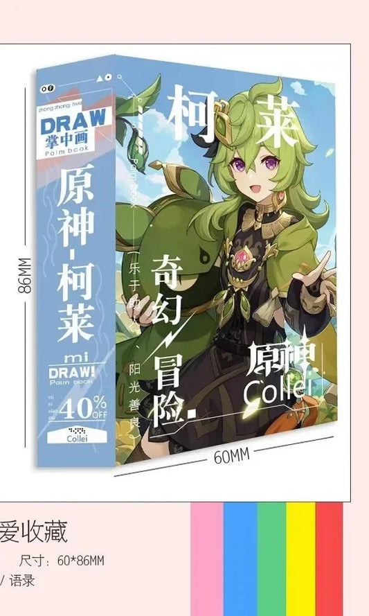 Game Impact Alhaitham Anime Project 40 Sheets 80 Pages Double-sided Mini Characters 68x60mm Magazine Miniature Comic Books SS69 9.69 Collei / 40 Sheets 80 Pages