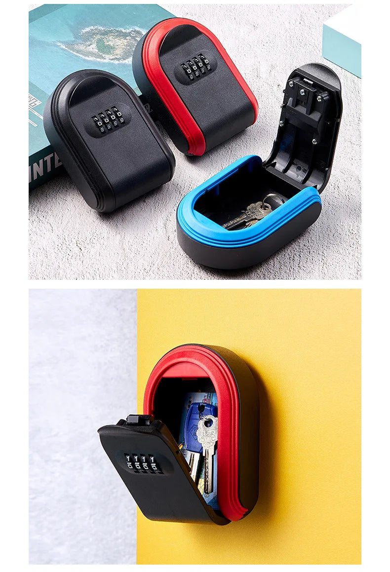 4-Digit Combination Wall Mount Key Lock Box for Secure Storage
