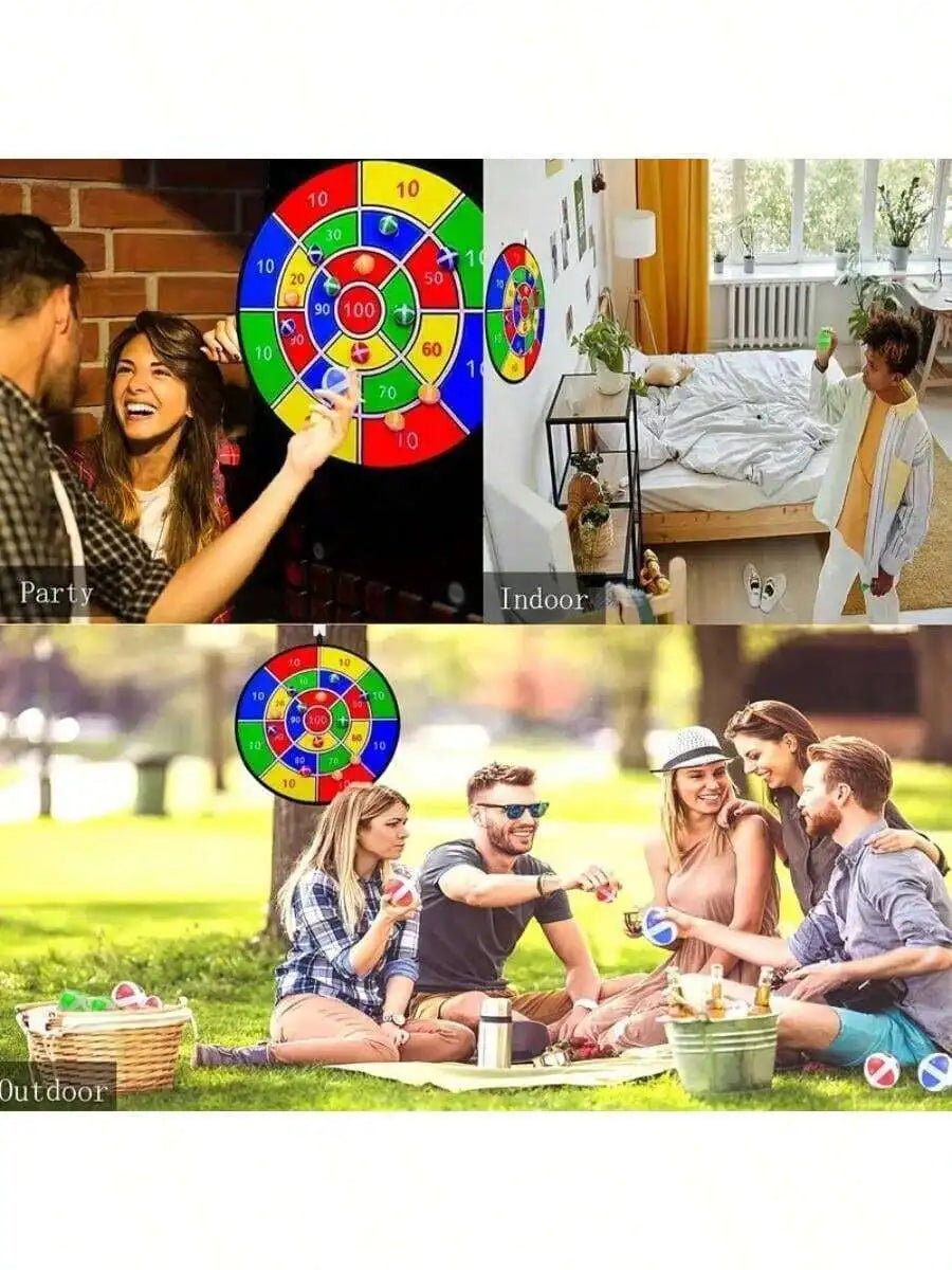 29-Inch Nylon Dart Board Game for Kids with Sticky Balls