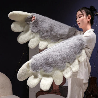 Fursuit Paw Gloves Boots Giant Wearable Wing Accessories Plush Toys Furry Cosplay Cat Bear Shoes Cute Fluffy Animal Manga Party SS69