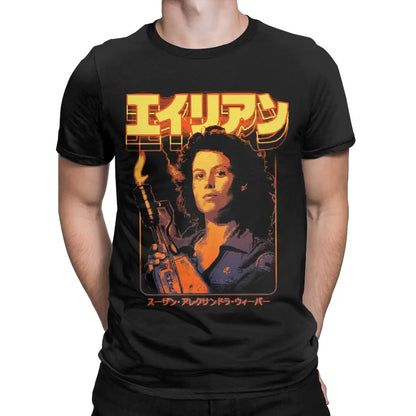 CHAMPRINT Alien Ellen Ripley Graphic T-Shirt 100% Cotton Short Sleeve Tee