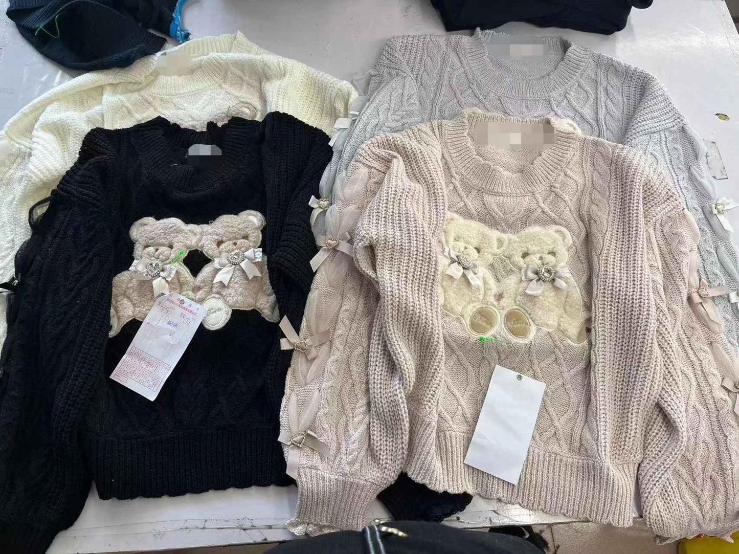 Mine Style Autumn and Winter Classic Cartoon Bear Sweater Lady Girls Sweet Round Neck Loose Sweater Japanese Liz Knit Tops