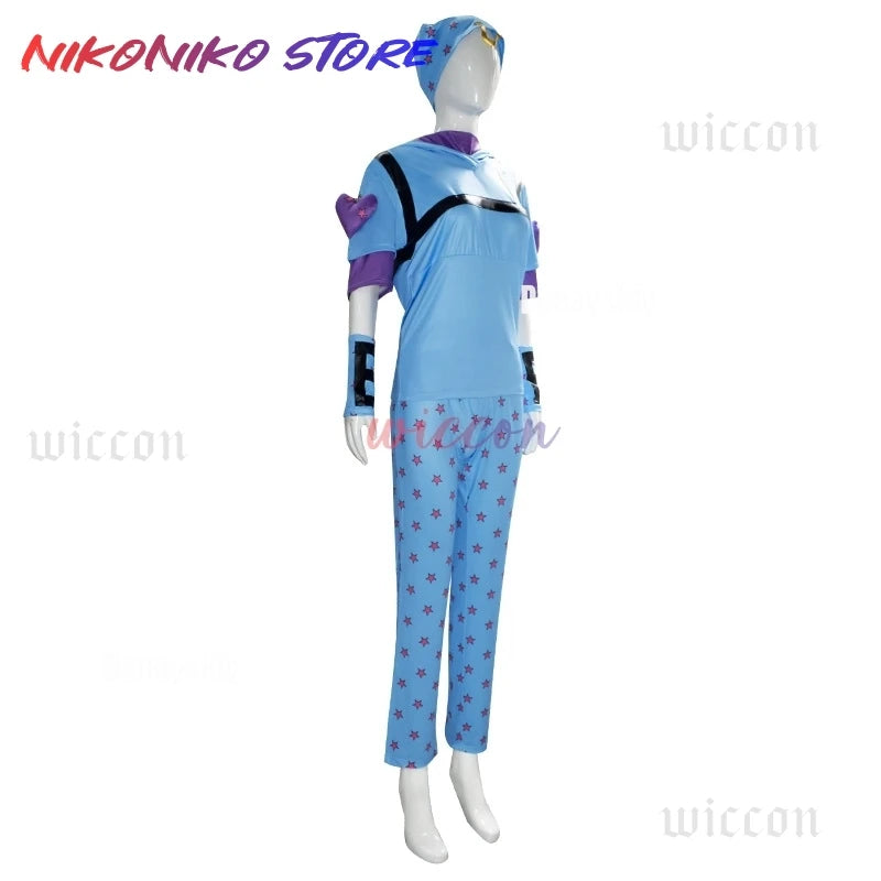 Steel Ball Run Cosplay Anime Jo Jonathan Johnny Joestar Cosplay Costume Anime Game Suit Wig Halloween Party Role Play Outfit