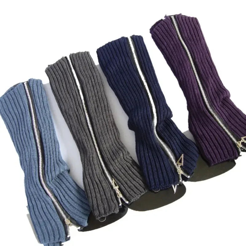 Gothic Women's Striped Leg Warmers Lolita Long Socks Knitted Leggings Japanese Sweets Winter Socks Kawaii Arm Ankle Warmers Y2k SS69