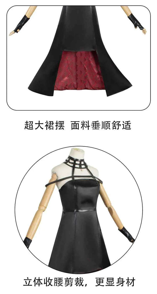 Yor Forger Cosplay costume Headband  Elastic Thigh Stockings Tights Highs Wig Earrings  Yor Forger dress full set for Comic Con