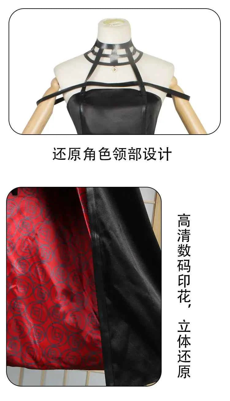 Yor Forger Cosplay costume Headband  Elastic Thigh Stockings Tights Highs Wig Earrings  Yor Forger dress full set for Comic Con