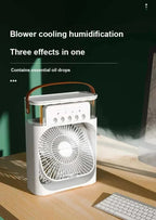New 3 In 1 Fan AIr Conditioner Household Mini Air Cooler LED Night Light Portable Humidifier Air Adjustment Fan Office Home Fan SS69