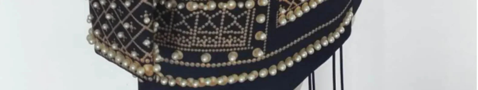 Pearl Embroidery Female Jacket, Full Sleeve Slim Jackets, V Neck, Hidden Button Print Suit, Large Size, Fall Fashion SS69