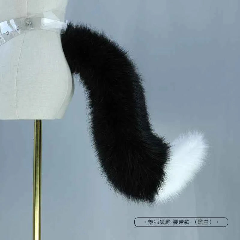 White/Red Wolf Fox Headwear Furry Jackal Ear Jackal Tail Props Cat Ear Headband Handmade Anime COSPLAY Lolita KC LOL Fox Costume