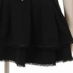 Japanese Kawaii Mini Cake Skirts Womens Jupe Fairy Bandage Lolita High Waist Y2k Aesthetic Sweet Lace Gothic JK Faldas Skirt SS69