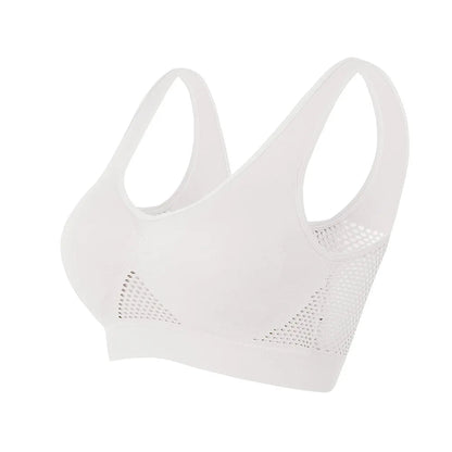 Breathable Sports Bra Top Fitness Women Brassiere Removable Padded Sport Bra Running Gym Seamless Push Up Bras SS69 8.69 WHITE / XXL
