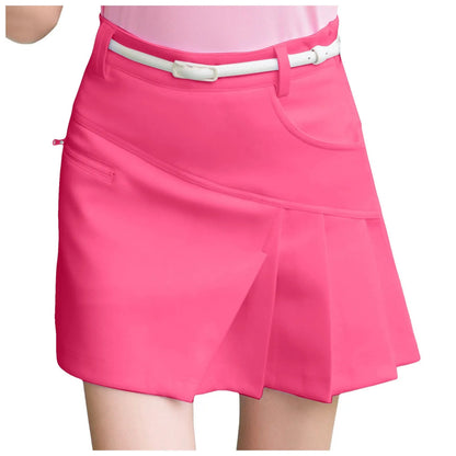 Asymmetrical Tenis Skirt For Women Side Zipper Up Bodycon Golf Wrapped Skirt Aesthetic Solid Color High Waist Korean Y2k Skirt SS69