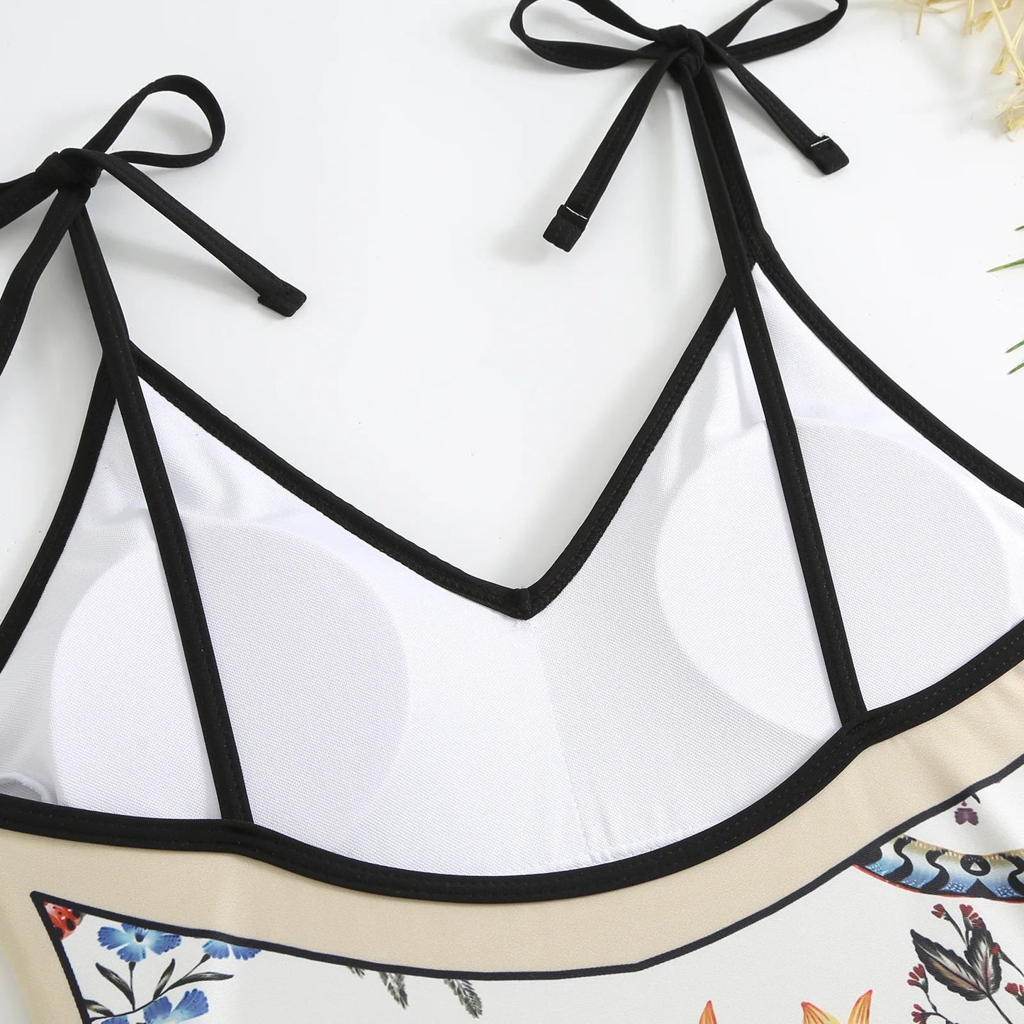 2023 New Arrival Push Up Women Bikini Set Floral Printed Ruffle Bikinis Strappy Bandage Swimwear Brazilian Biquini Bathing Suit SS69