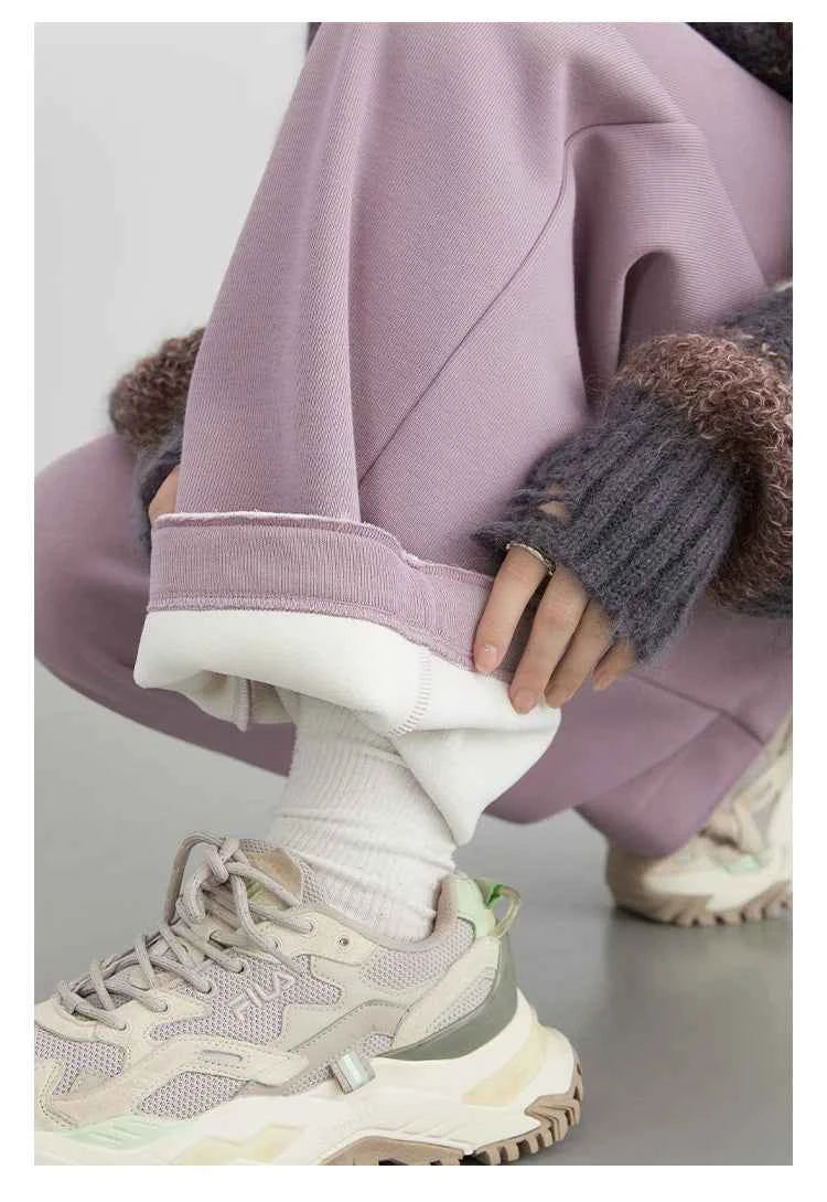 CHIC VEN Women's Pant Streetwear Solid Loose New Drawstring Sports Casual Trousers High Waisted Pants Autumn Winter 2025