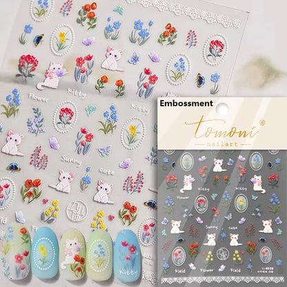 Cute Jelly Pink Cat Paw Print Nail Sticker Kawaii Pink Black Cat Claw 5D Embossed Self-Adhesive Nail Art Sticker Nail Art Decal SS69 7.69 TO4039