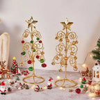 Iron Lace Christmas Tree Mini With Bell Star Desktop Ornament Ornament New Year Christmas Eve Gift Celebrate Party Xmas 2026