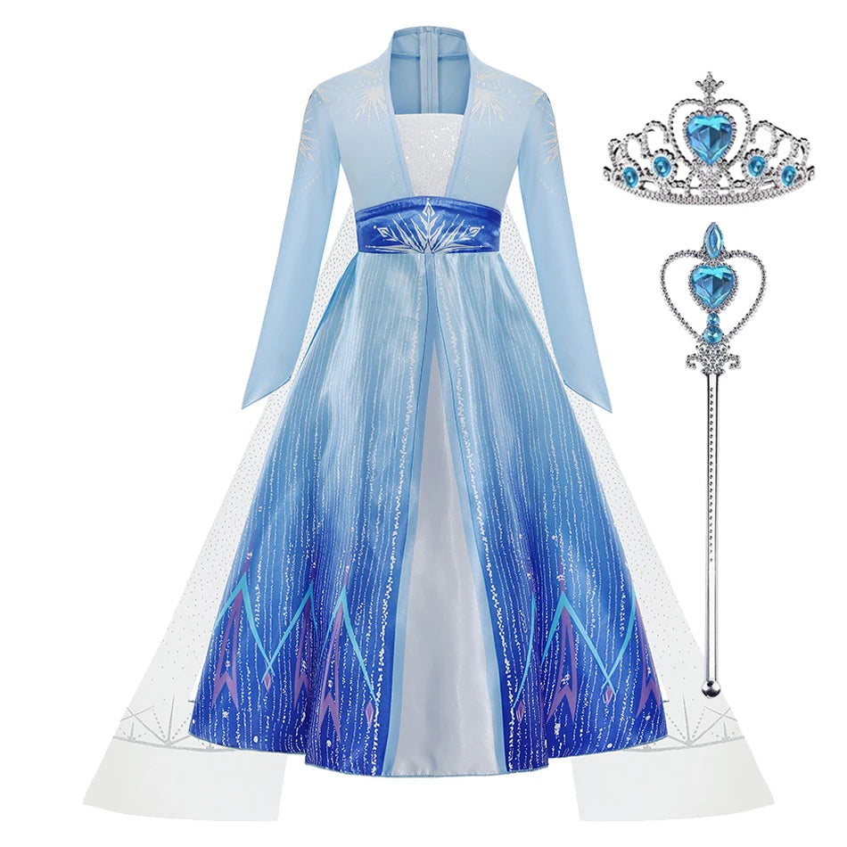 Disney Elsa Princess Dress for Girls - Long Sleeve A-Line