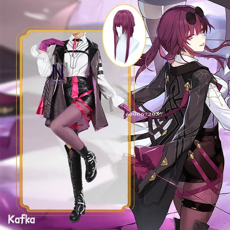 Kafka Honkai Star Rail Cosplay Costume Uniform Set for Women