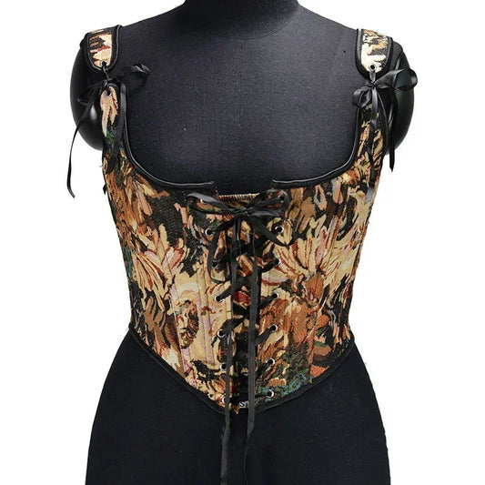 SS69 Lolita Corset Camisole Top - Y2K Underbust Body Shaper Polyester Blend