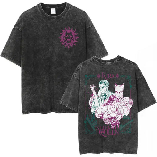 SS69 Men's Jojo Bizarre Adventure Killer Queen Graphic T-Shirt Cotton Tee