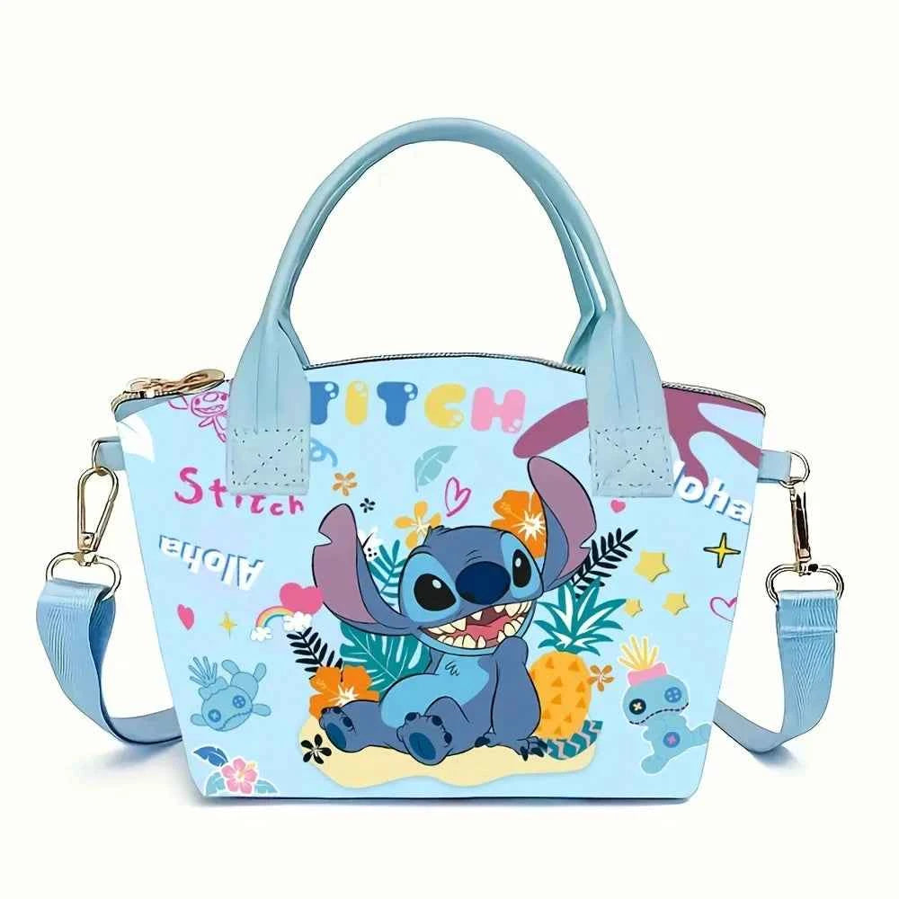Disney Stitch New Women's Shoulder Bags Cute Kid's Handbag Large Capacity Cartoon Crossbody Bag For Girls