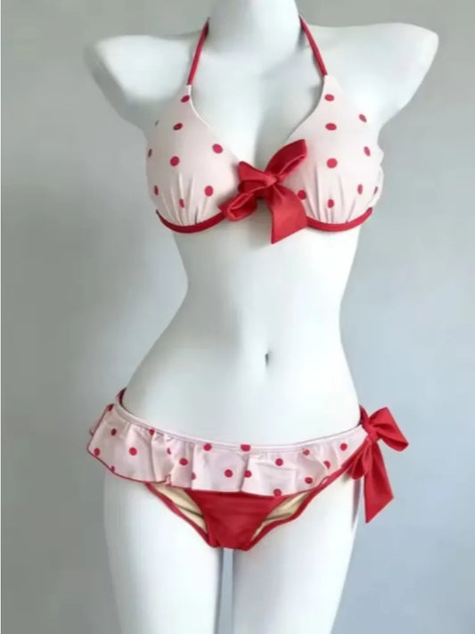 YUNZHAOLUCN Women's High Waist 4-Piece Bikini Set Solid Polyester Swimwear