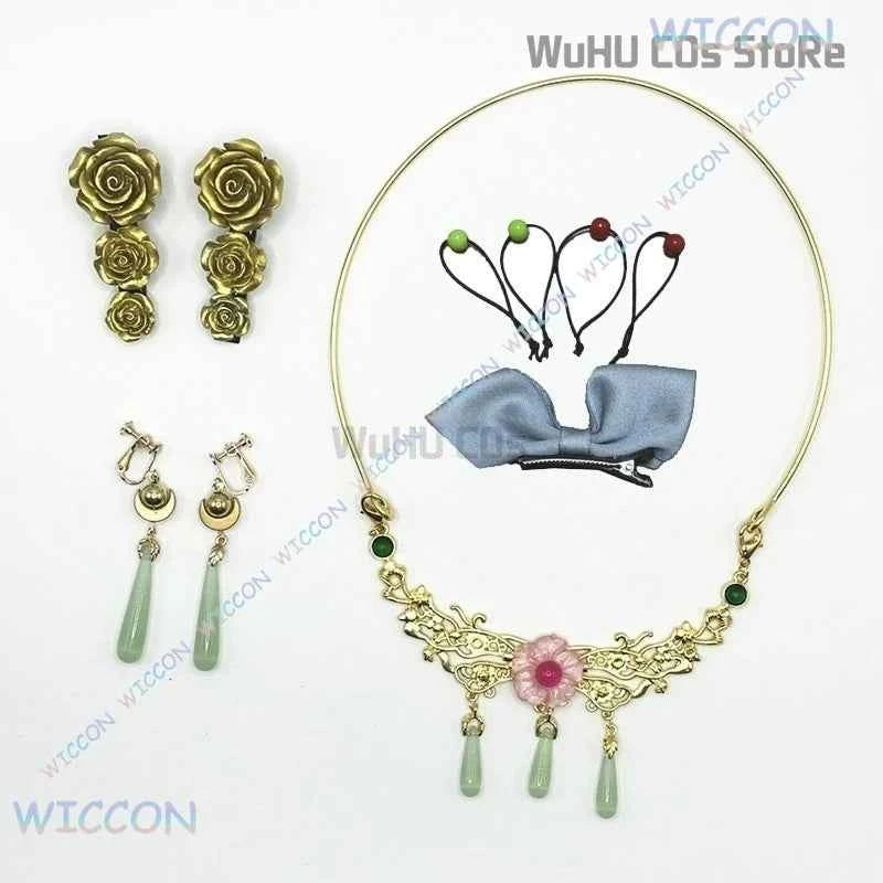 Maomao Necklace Hairpins Cosplay Accessories Anime The Apothecary Diaries Cosplay Ear Clips Props Headwear Halloween Girls Women