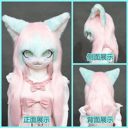 Daliclown Unisex Animal Kigurumi Fursuit Costume with Head Mask and Paws