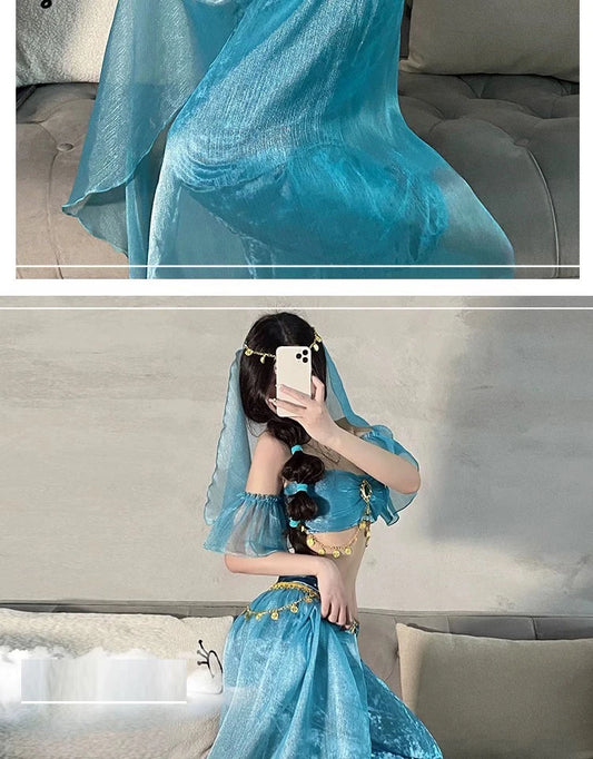 SS69 Egyptian Queen Cosplay Costume Set - Women's Knit Belly Dance Outfit