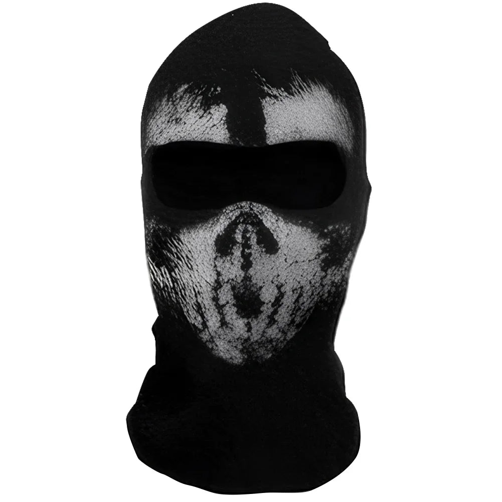 Ghost Skull Balaclava Full Face Mask for Cosplay & Cycling