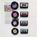 8pcs nostalgic cassette record Magnet set Decorative magnetic fridge Magnets, retro cassette record fridge magnets