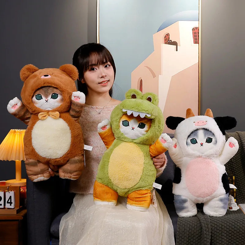 Mofusand Cute Shark Cat Cosplay Plushie Animals Series 50cm Giant Kawaii Soft Stuffed Plush Doll Birthday Gift Toys For Children SS69