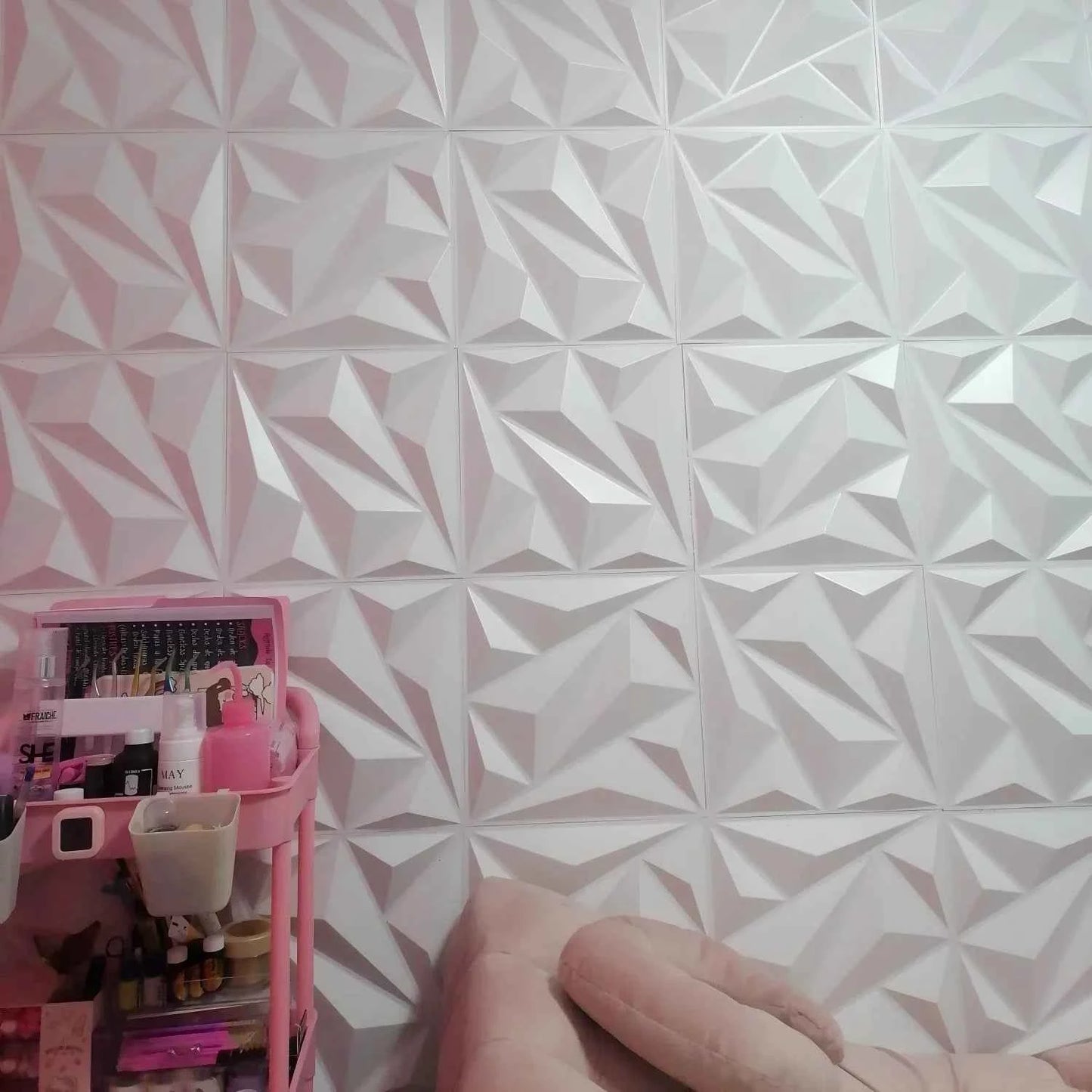 20PCS 3D Wall Panels 30x30cm Indoor Wall Decoration for Living Room Bedroom Hotel Office  Mural Tile-Panel-Mold 3D Wall Sticker