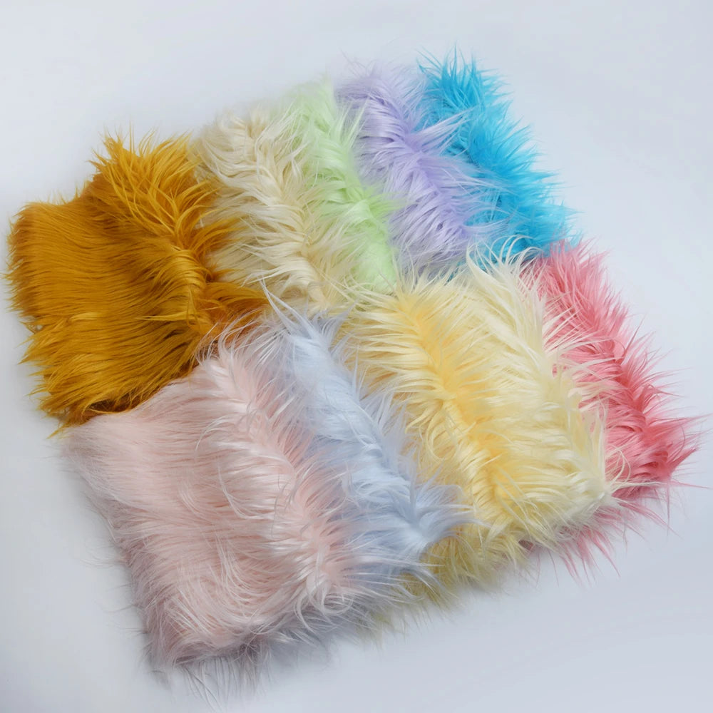 Faux Fur Fabric 8cm Long Pile Cosplay Patchwork Sheet