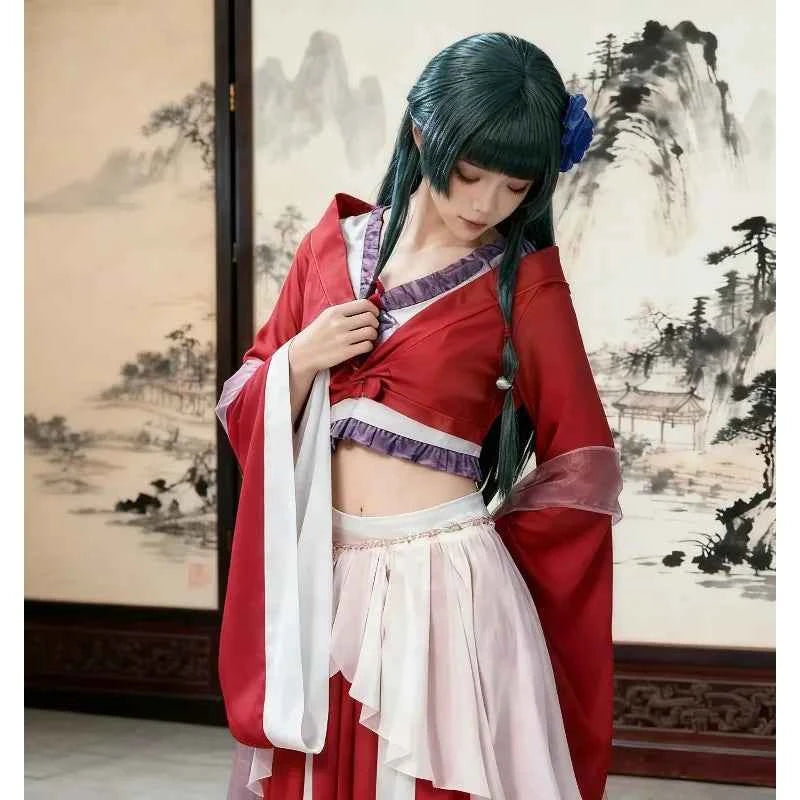 Anime The Apothecary Diaries Maomao Cosplay Costume Red Dance Dress Hanfu Moondance Suit Halloween Party For Women